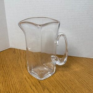 SIMON PEARCE Woodbury Pitcher Medium Size Classic Clear Glass Glassblowing